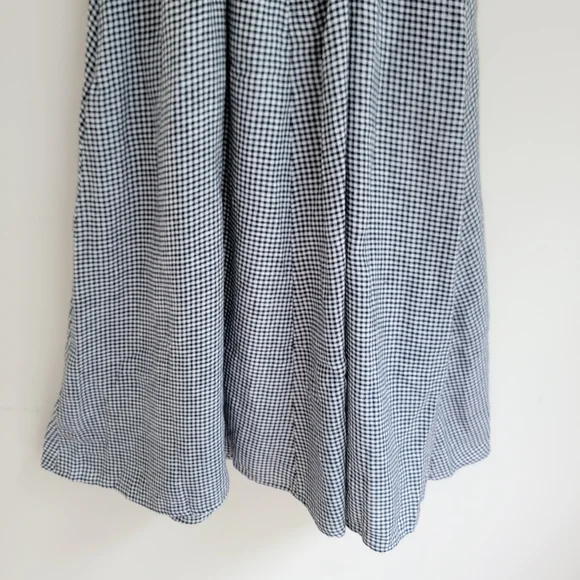 NWT Quince 100% European Linen Fit & Flare Midi Dress, Classic Mini Ginhgham, XS - Picture 6 of 12